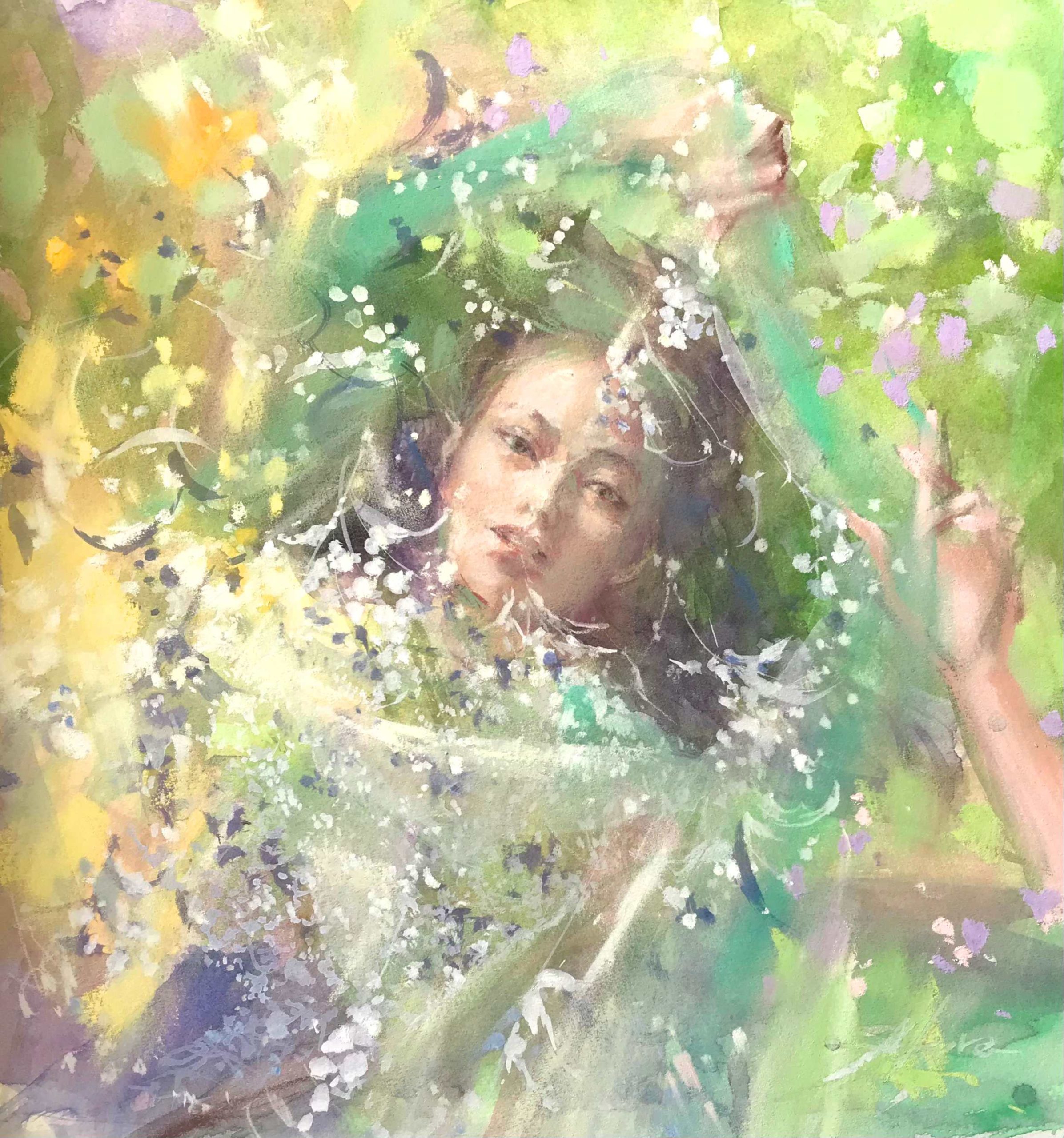 おしゃれな人物画を飾りたいなら。村田旭の水彩×パステルの「混合技法